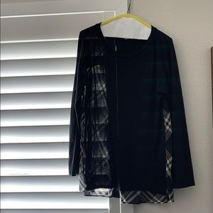 Sheer black long sleeve blouse